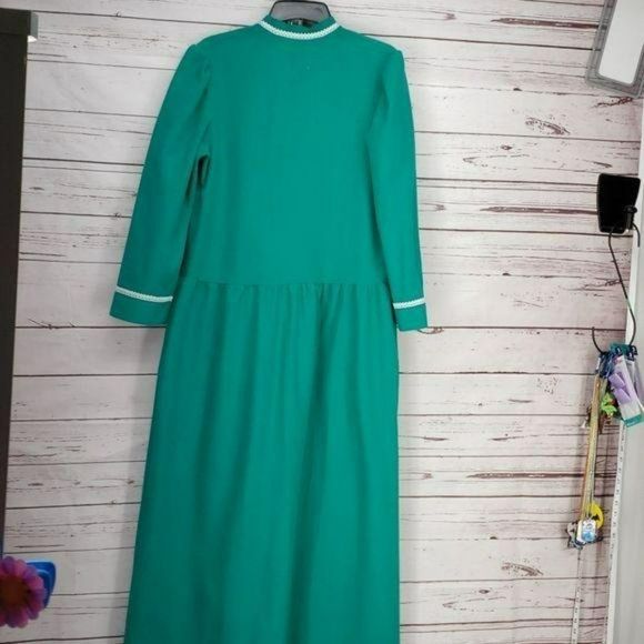 Vassarette Vintage Women's Green Velour Long Sleeve House‎ Coat Robe Size Medium - Picture 11 of 12